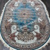 Иранский ковер дизайн 22 Синий Овальный