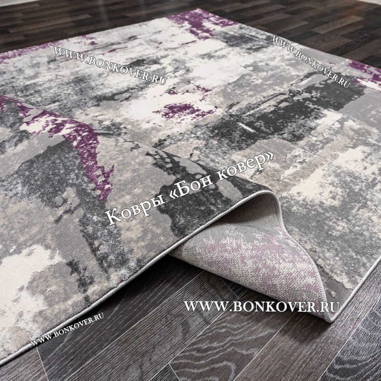 Турецкий Сиреневый Ковер Лофт Для Гостиной Арт 30035