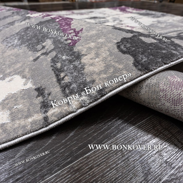 Турецкий Сиреневый Ковер Лофт Для Гостиной Арт 30035