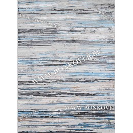 Ковер в гостиную дизайн 63 Абстракция Серый с Синим