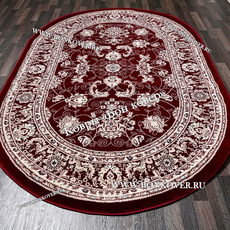 Турецкий Ковер Для гостиной дизайн 80 красный Овал