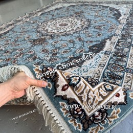 Ковер Для Гостиной Медальон Голубой Дизайн 30319