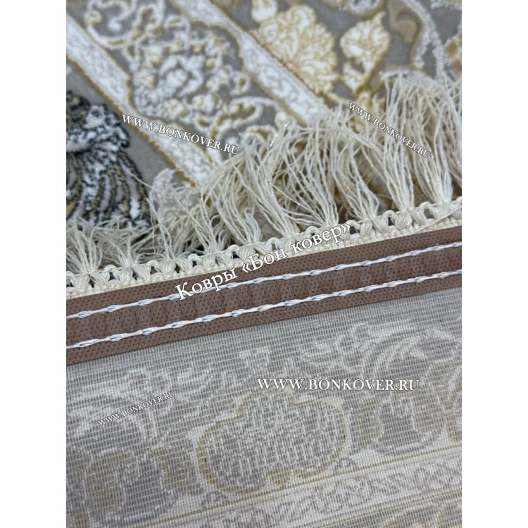 Ковер Медальон Для Гостиной Дизайн 30580 Серый