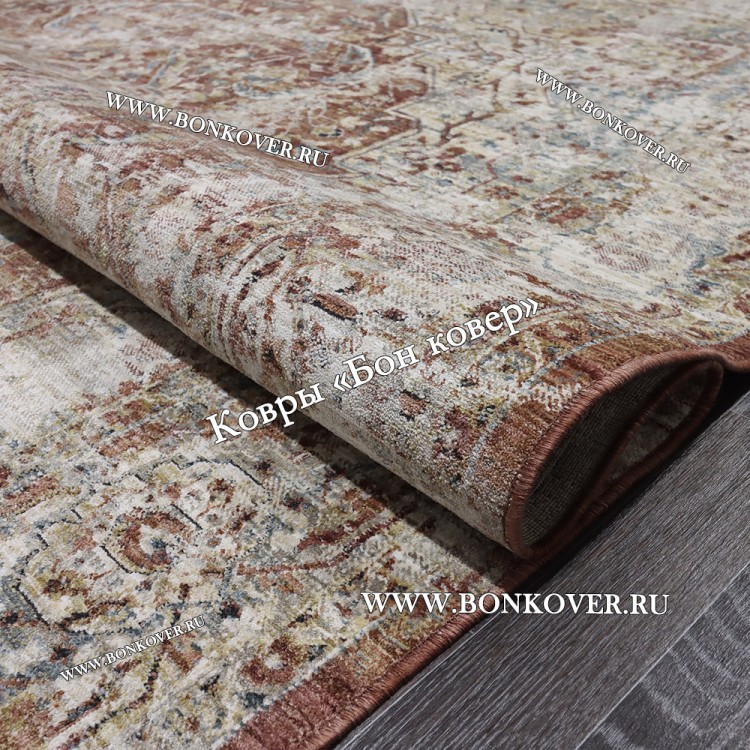 Ковер турецкий комнатный дизайн 75 Терракотовый Лофт