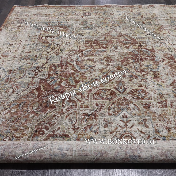 Ковер турецкий комнатный дизайн 75 Терракотовый Лофт