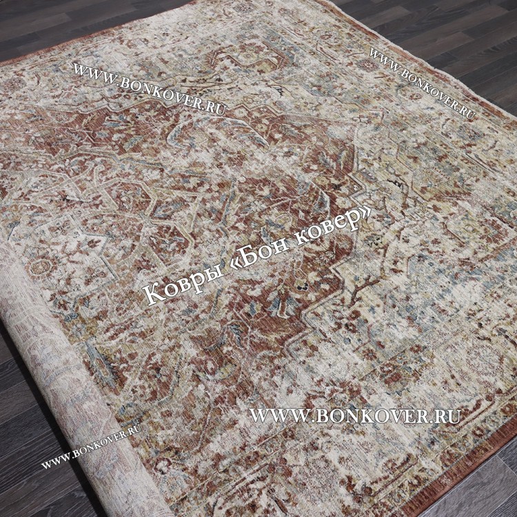 Ковер турецкий комнатный дизайн 75 Терракотовый Лофт